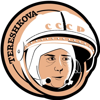 Astronaut of the Month Valentina Tereshkova Wooden Pin