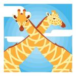 Giraffes 10x10 Giclee Print