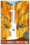 It's Worth Protecting Waterfalls - 12x18 EPA/NPS POPaganada Print