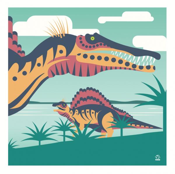 Spinosaurs 10x10 Giclee Print