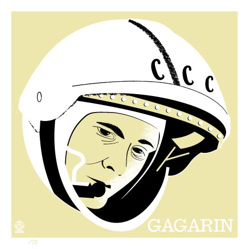 Astronaut of the Month Yuri Gagarin 4x4 Limited Edition art print