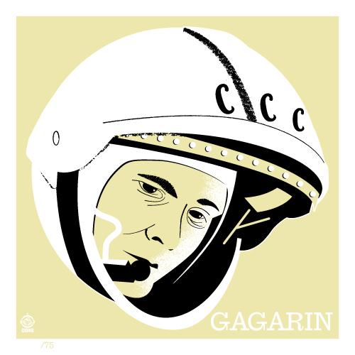 Astronaut of the Month Yuri Gagarin 4x4 Limited Edition art print picture