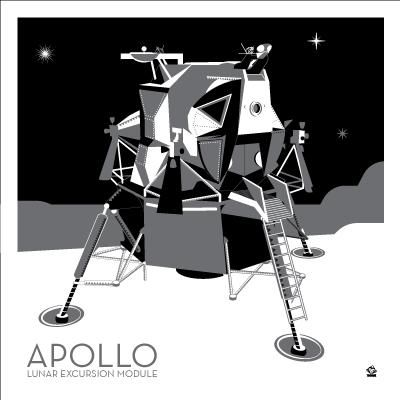 Apollo Lunar Lander Probe - 10x10 Giclee Print