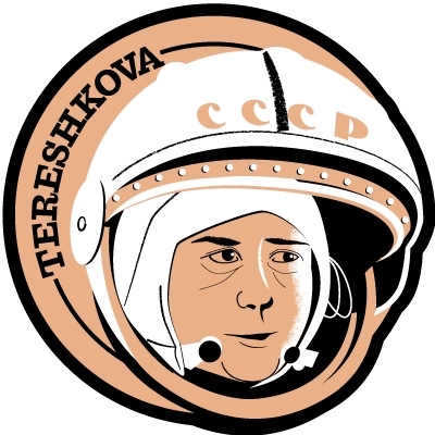 Astronaut of the Month Valentina Tereshkova Wooden Magnet