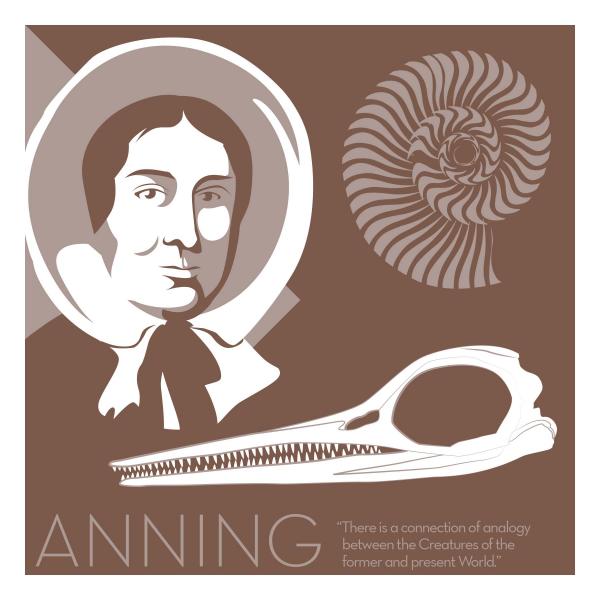 Mary Anning - Eureka Giclee 6x6 Print picture