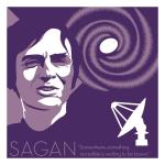 Carl Sagan - Eureka Giclee 6x6 Print
