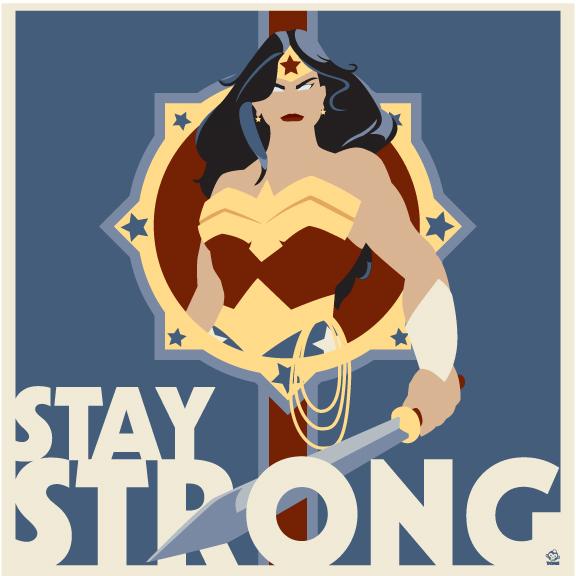 Wonder Woman Stay Strong 8X8 Art Print picture