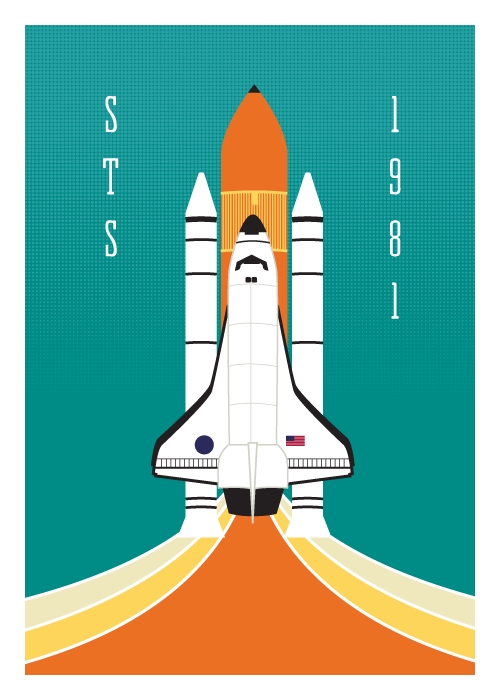 STS Shuttle 5x7 Giclee Print