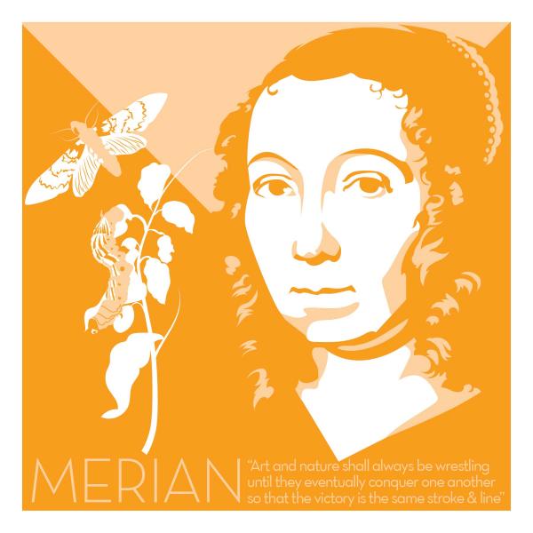 Maria Sibylla Merian - Eureka 6x6 Giclee print