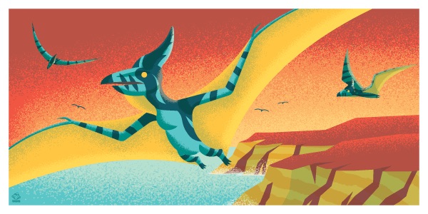 Pteranodons 12x24 Limited Edition Giclee picture