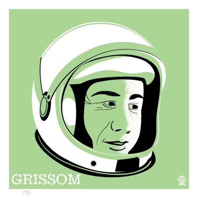 Astronaut of the Month Gus Grissom - 4x4 Limited Edition Print