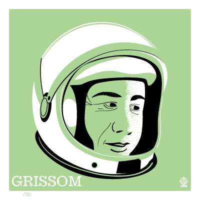 Astronaut of the Month Gus Grissom - 4x4 Limited Edition Print picture