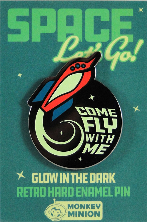 Come Fly With Me Glow in the Dark Enamel Pin