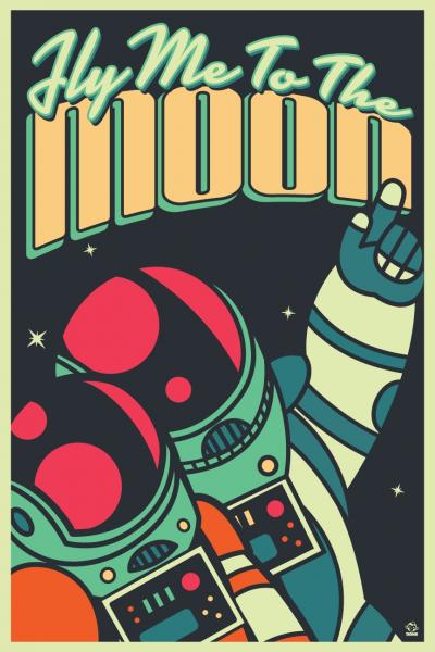 Fly Me To The Moon 12x18 Ltd ed Giclee Print