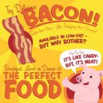 Eat Bacon! 8X8 Print