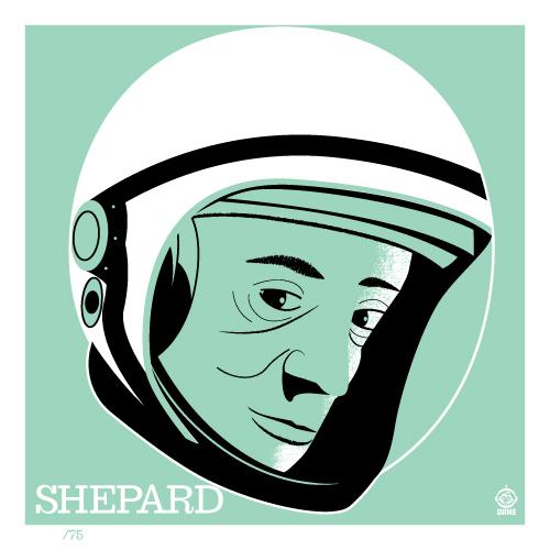 Astronaut of the Month Alan Shepard - 4x4 Limited Edition Print