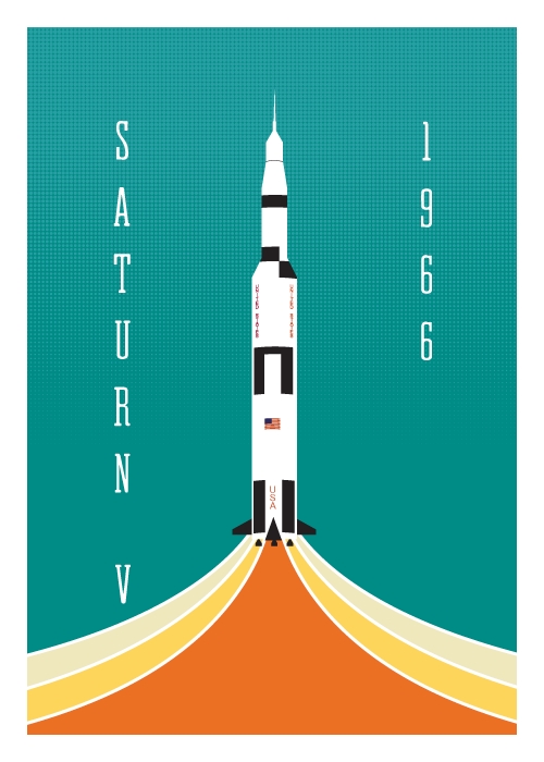 Saturn V 5x7 Giclee Print picture