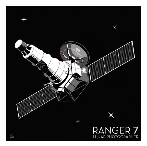 Ranger 7 Lunar Photographer - 10x10 Giclee Print