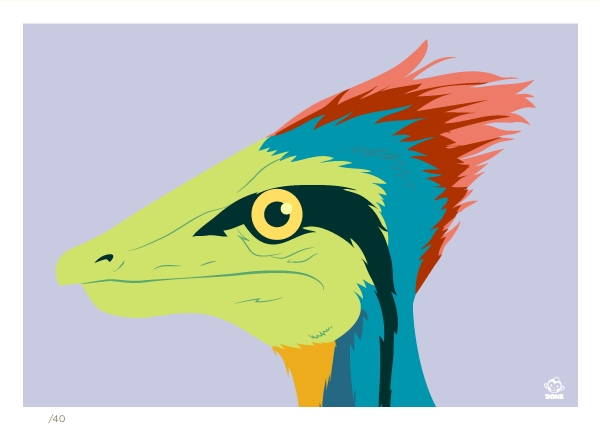 Troodon 5x7 Giclee Print