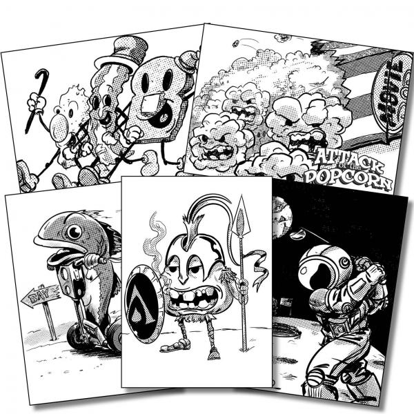 BW Sketch 5-PackPostcards picture