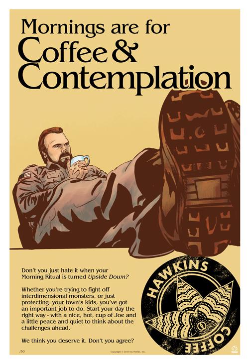 Stranger Things Coffee & Contemplation Limited Edition Giclee