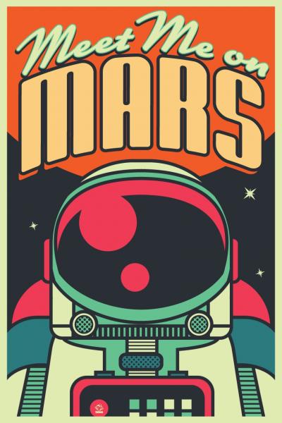 Meet Me on Mars! 12x18 Ltd ed Giclee Print picture