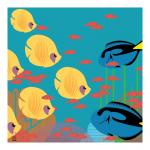 Under The Seas 10x10 Giclee Print