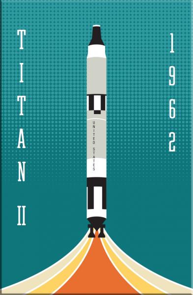 Titan NASA Rocket 2x3 Magnet