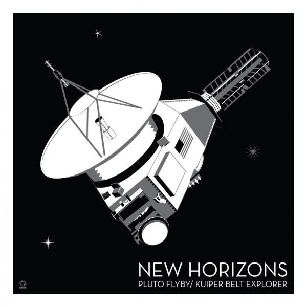 New Horizons Deep Space Probe - 10x10 Giclee Print