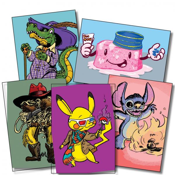 Color Sketch 5-Pack Postcards