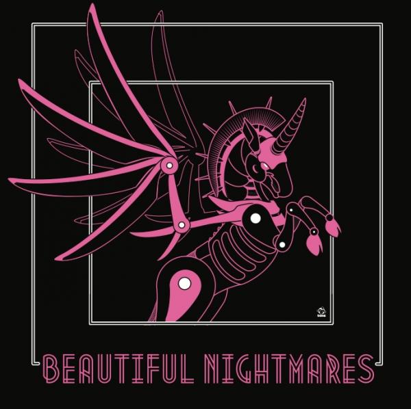 Beautiful Nightmares Robot Unicorn 12x12 PopArt Screenprint picture