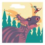 Styracosaurus 10x10 Giclee Print