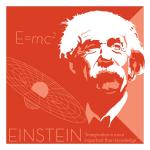 Albert Einstein - Eureka Giclee 6x6 Print