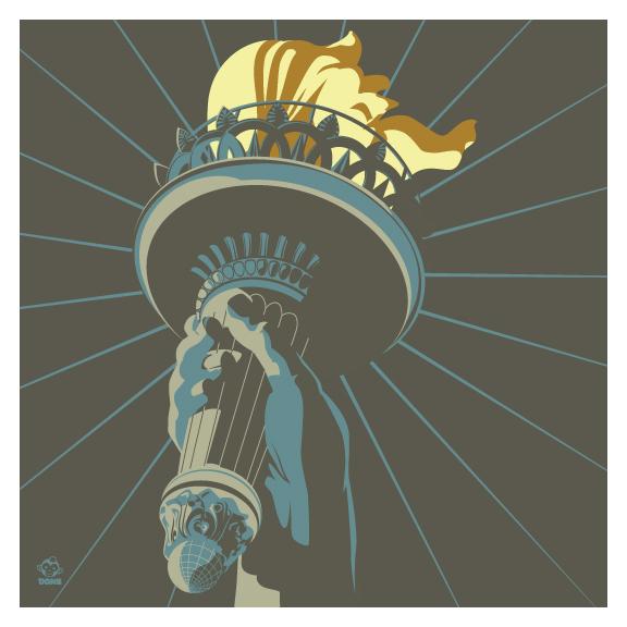 Golden Lamp 10x10 Giclee Print