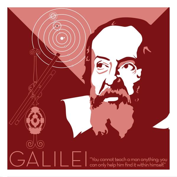 Galileo Galilei - Eureka Giclee 6x6 Print picture