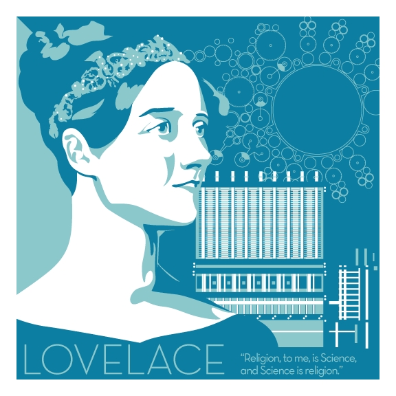 Ada Lovelace - Eureka Giclee 6x6 Print