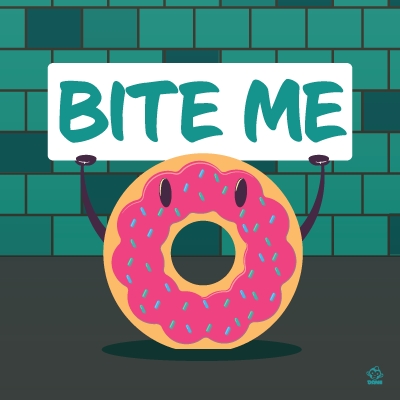 Bite Me Donut 8X8 Print picture