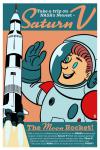 Saturn V Retro Ad - 12x18 POPaganada Print