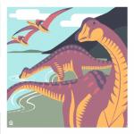 Mansourasaurus 10x10 Giclee Print