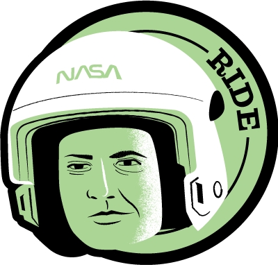 Astronaut of the Month Sally Ride Wood Pin