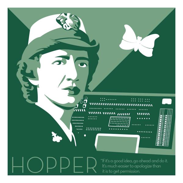 Grace Hopper - Eureka 6x6 Giclee Print picture