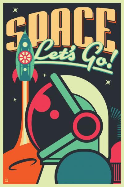 Space - Let's Go! 12x18 Ltd ed Giclee Print picture