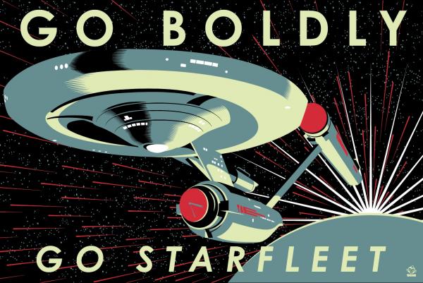 Go Boldly Starfleet - 12x18 POPaganada Print