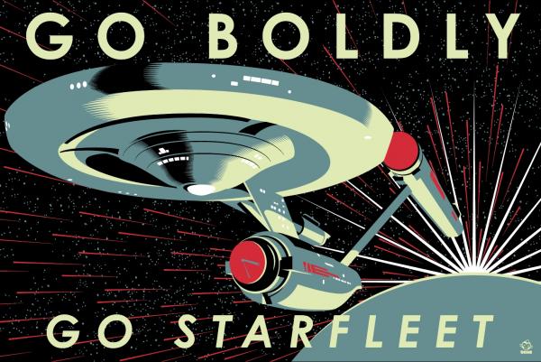 Go Boldly Starfleet - 12x18 POPaganada Print picture