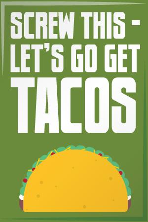 Screw This Let's Get Tacos - 2x3 Magnet picture