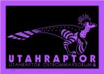 Utahraptor Neon-A-Saur 5x7 Giclee Print