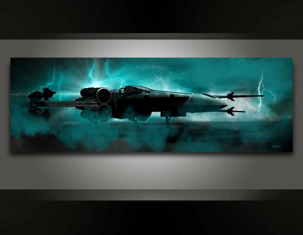 X-Wing on Exegol premium artistic canvas