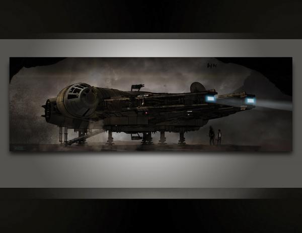 Millennium Falcon premium artistic canvas picture