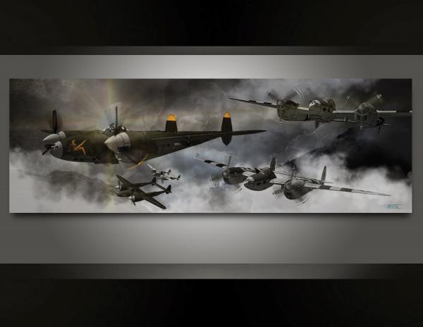 P38 Lightning premium artistic canvas picture