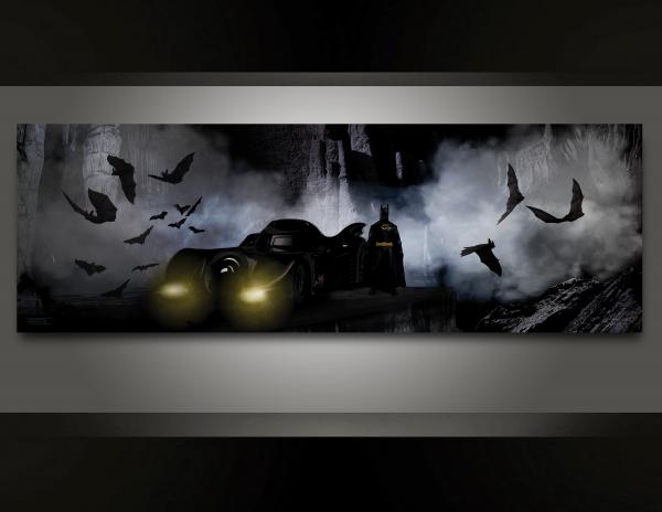 Batcave '88 premium artistic canvas picture